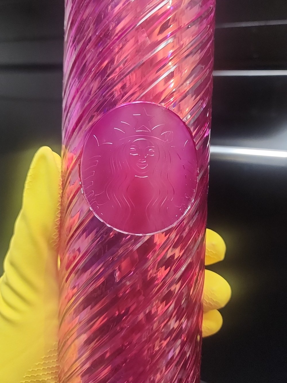 Starbucks Hot Pink Spiral Reusable Tumbler